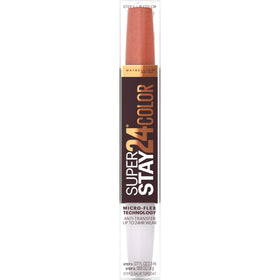 Maybelline SuperStay 24 Hushed Hazelnut swatch on skin for depth.