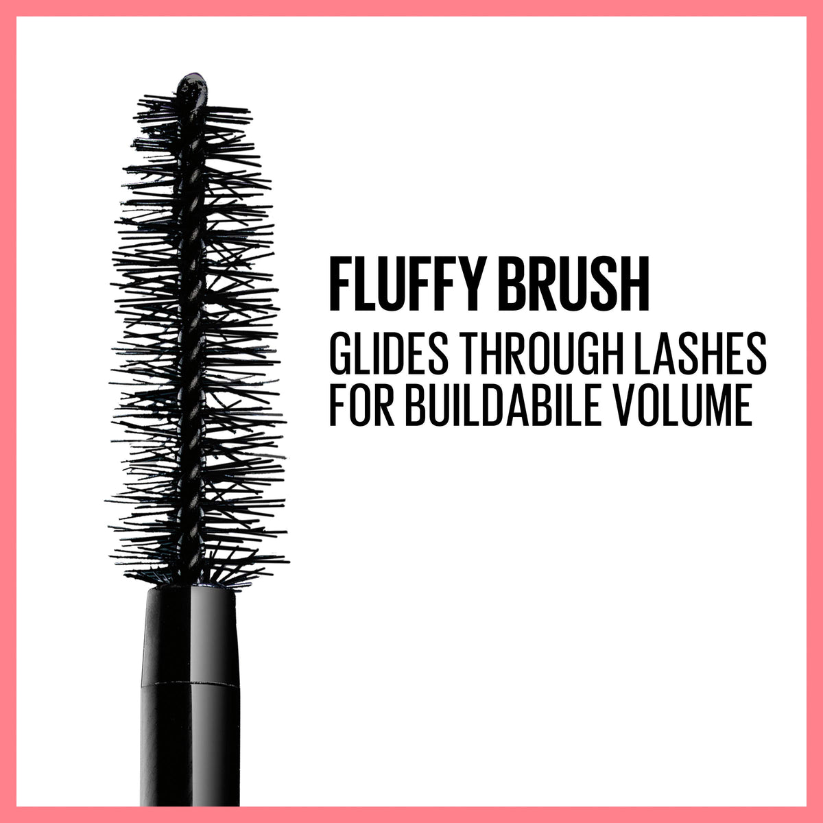 Total Temptation mascara lash close-up shows bold, airy volume.