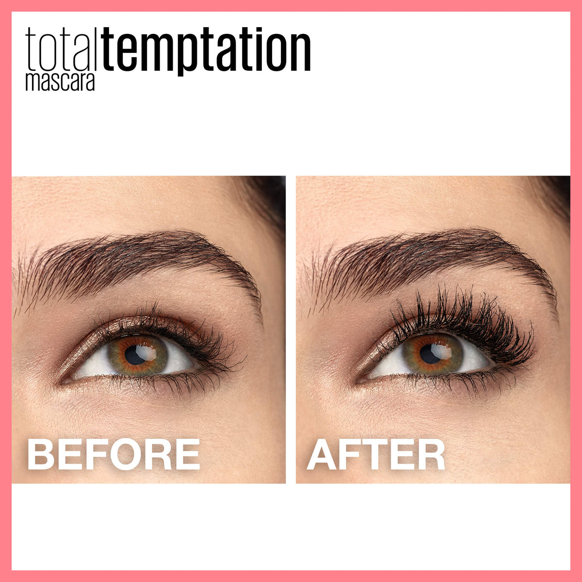 Maybelline Total Temptation wand close-up reveals whipped formula for separation.