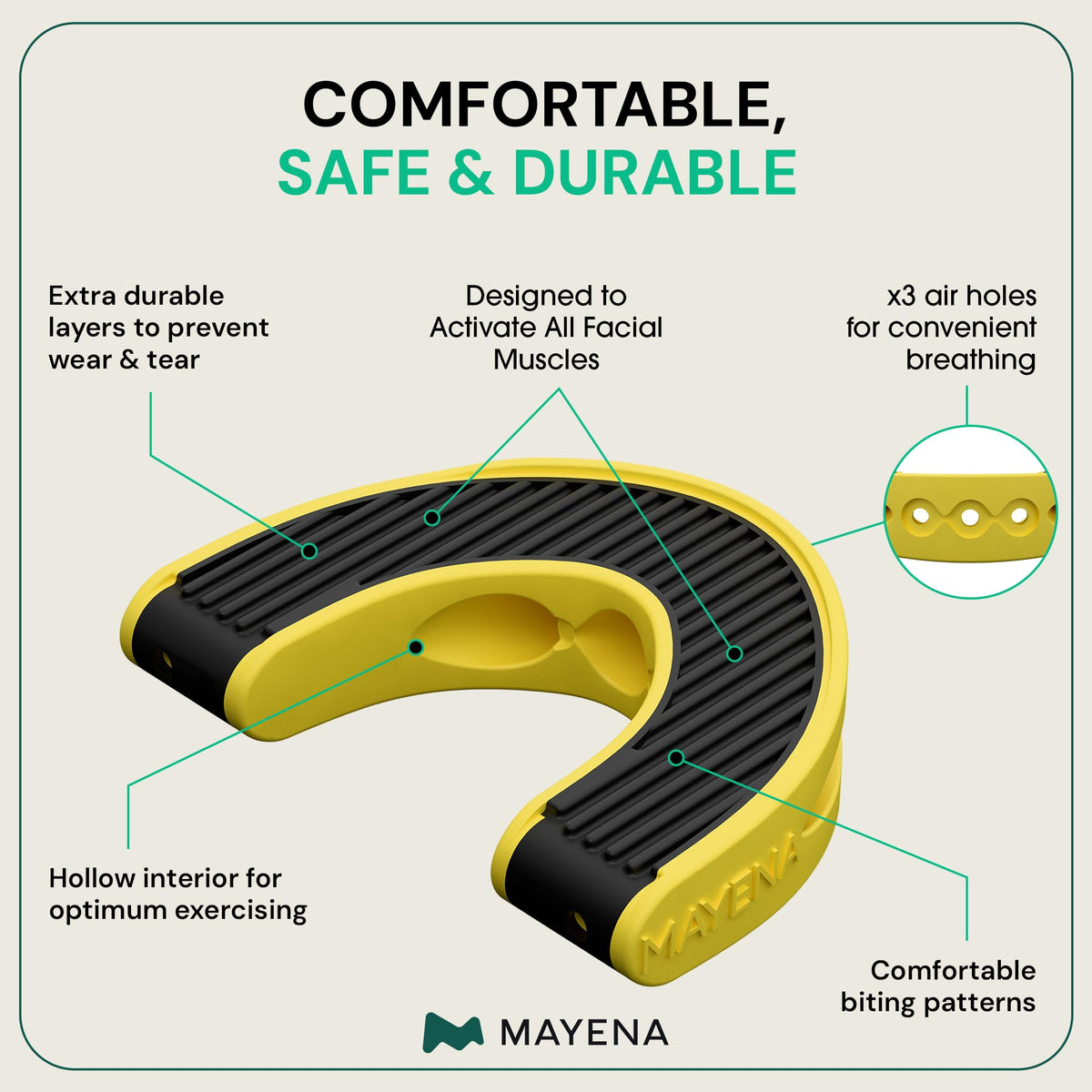 Mayena Full Face Trainer 30 lbs level ready for gentle activation.
