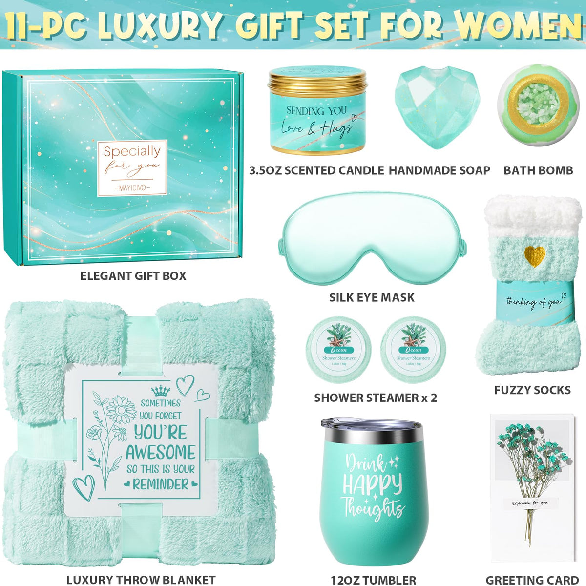 MAYICIVO spa gift basket tumbler for daily hydration on the go