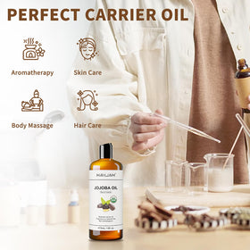 MAYJAM Jojoba Oil for massage and body care feels smooth.
