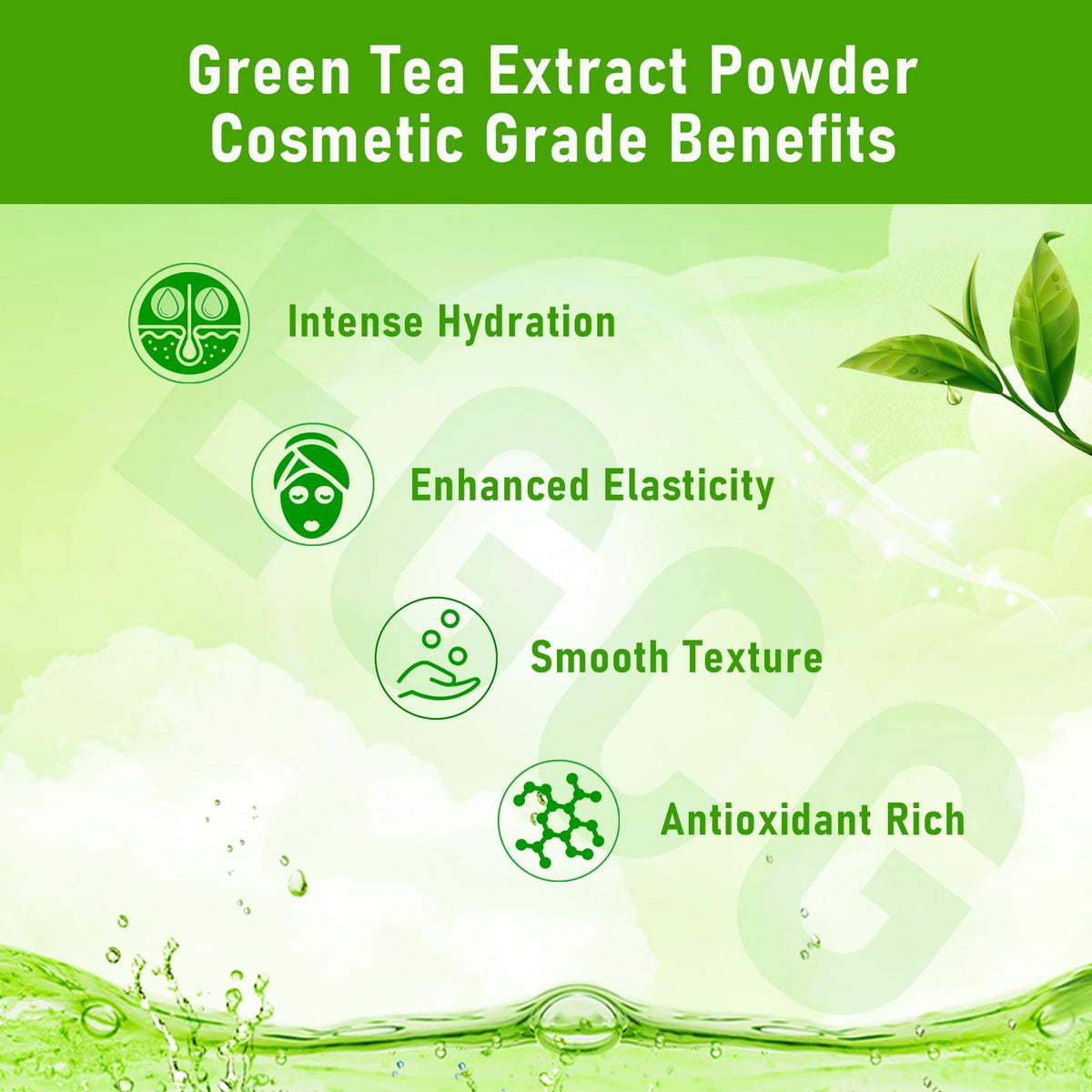 MAYKER Green Tea Extract Powder, DIY serum mixing shot, blends smoothly into serums and masks.