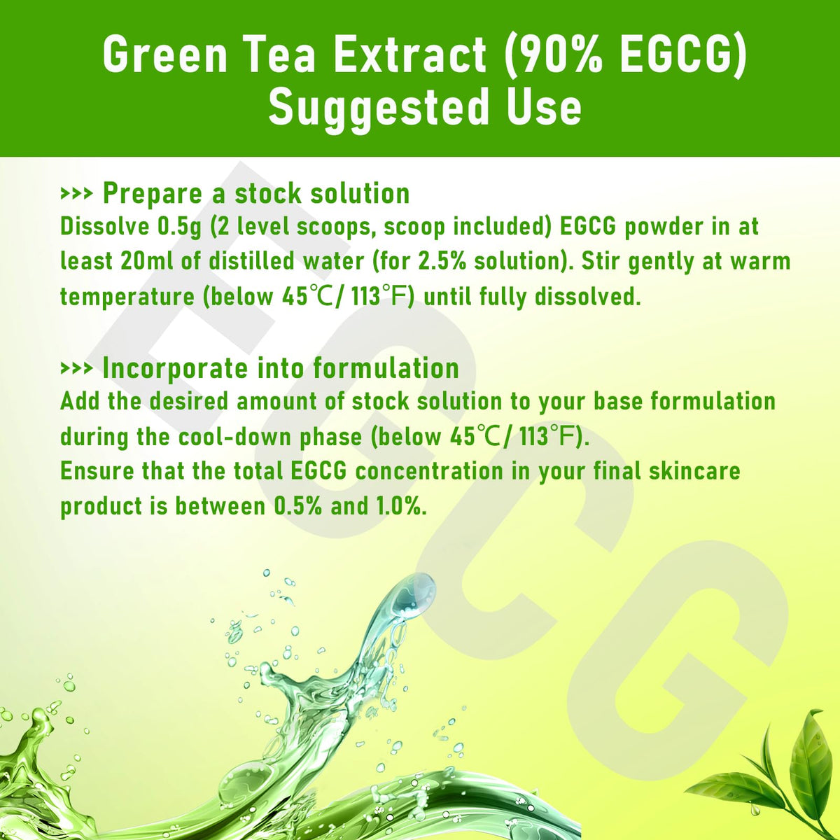 MAYKER Green Tea Extract Powder packaging with label, eco-friendly design.