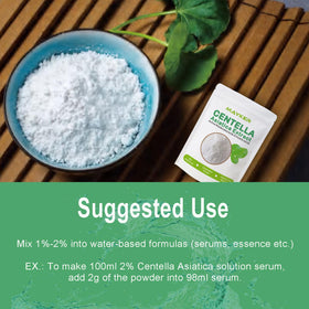 MAYKER Centella powder natural, additive-free base for skincare.