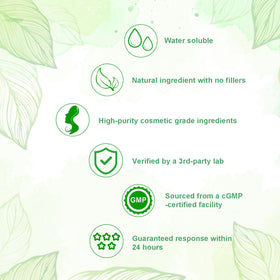MAYKER Centella extract powder label highlights additive-free composition.