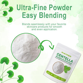 MAYKER Centella powder ideal for calming face masks and toners.
