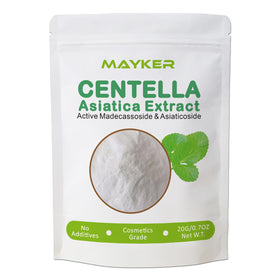 MAYKER Pure Centella Asiatica extract powder in packaging for easy DIY skincare prep.