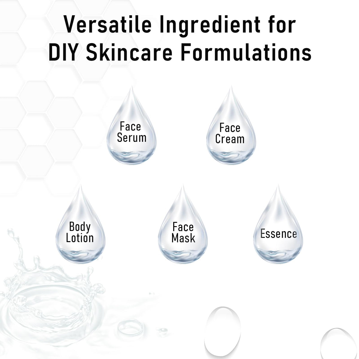 MAYKER Sodium Phytate Powder shown with jars for DIY skincare in small-batch.