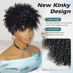 Mayouda Afro high puff wig showcases voluminous curls for bold looks.