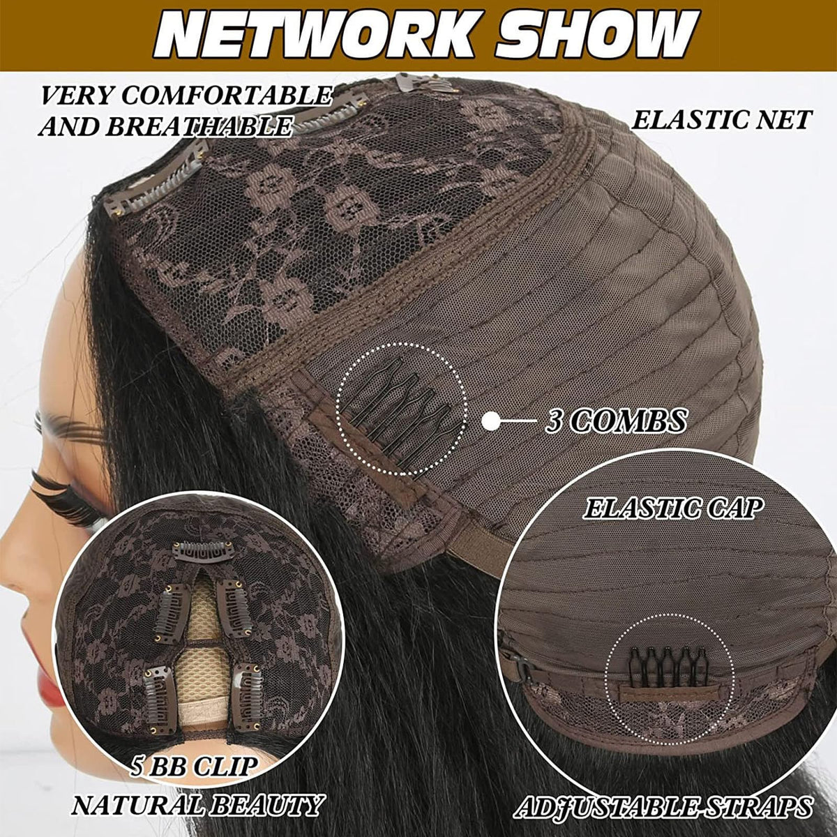 Mayouda Body Wave V Part Wig in long 24 inches for dramatic volume.