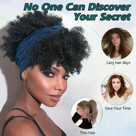 Mayouda curly wig soft fiber feels natural and comfortable.