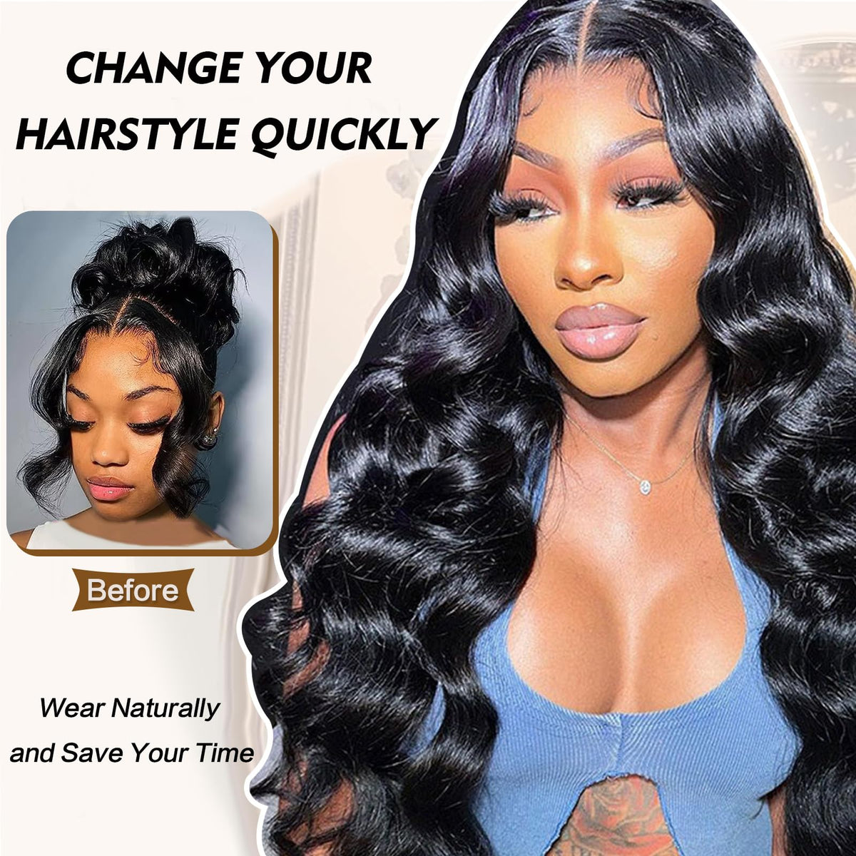 Mayouda synthetic, heat‑resistant hair that stays smooth with minimal tangles.