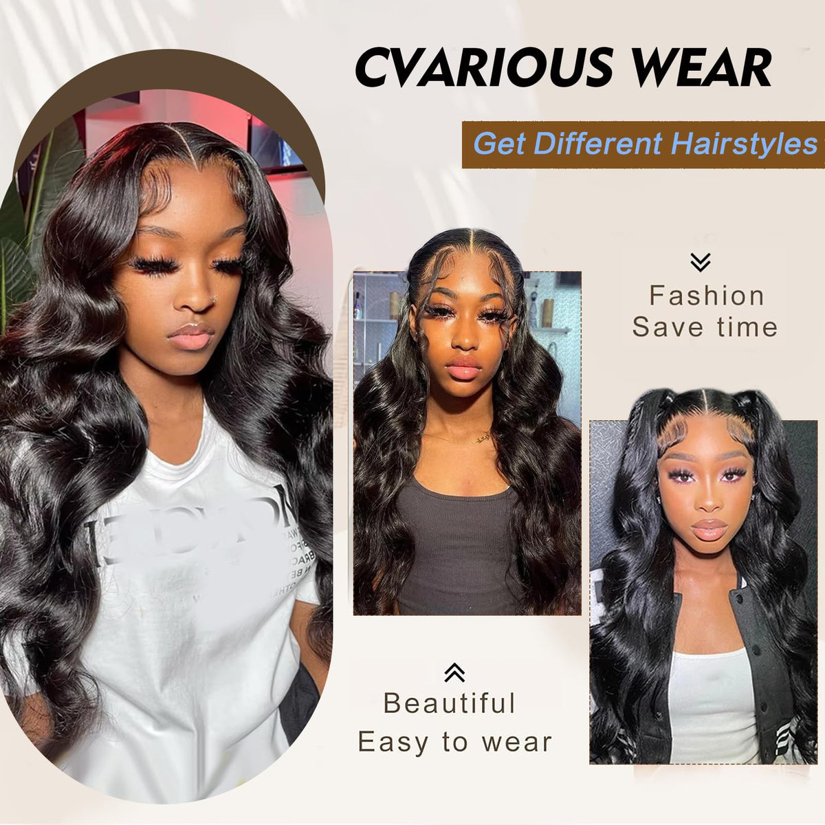 Mayouda wig suitable for daily life events like parties and weddings.