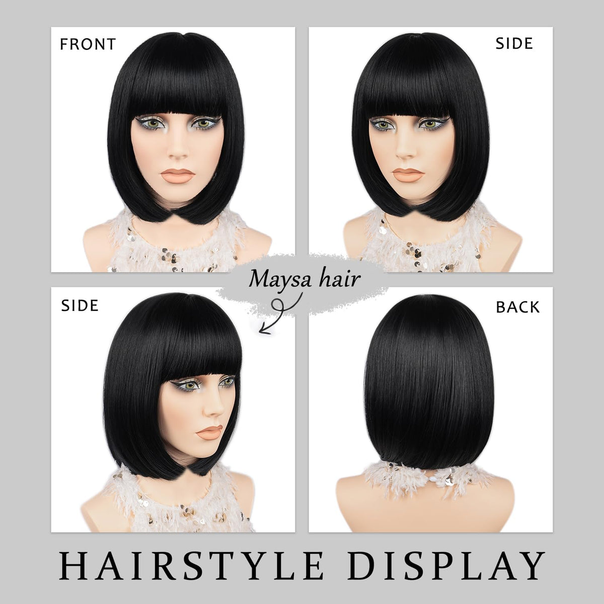 MAYSA wig can be shaped with heat for personal style.