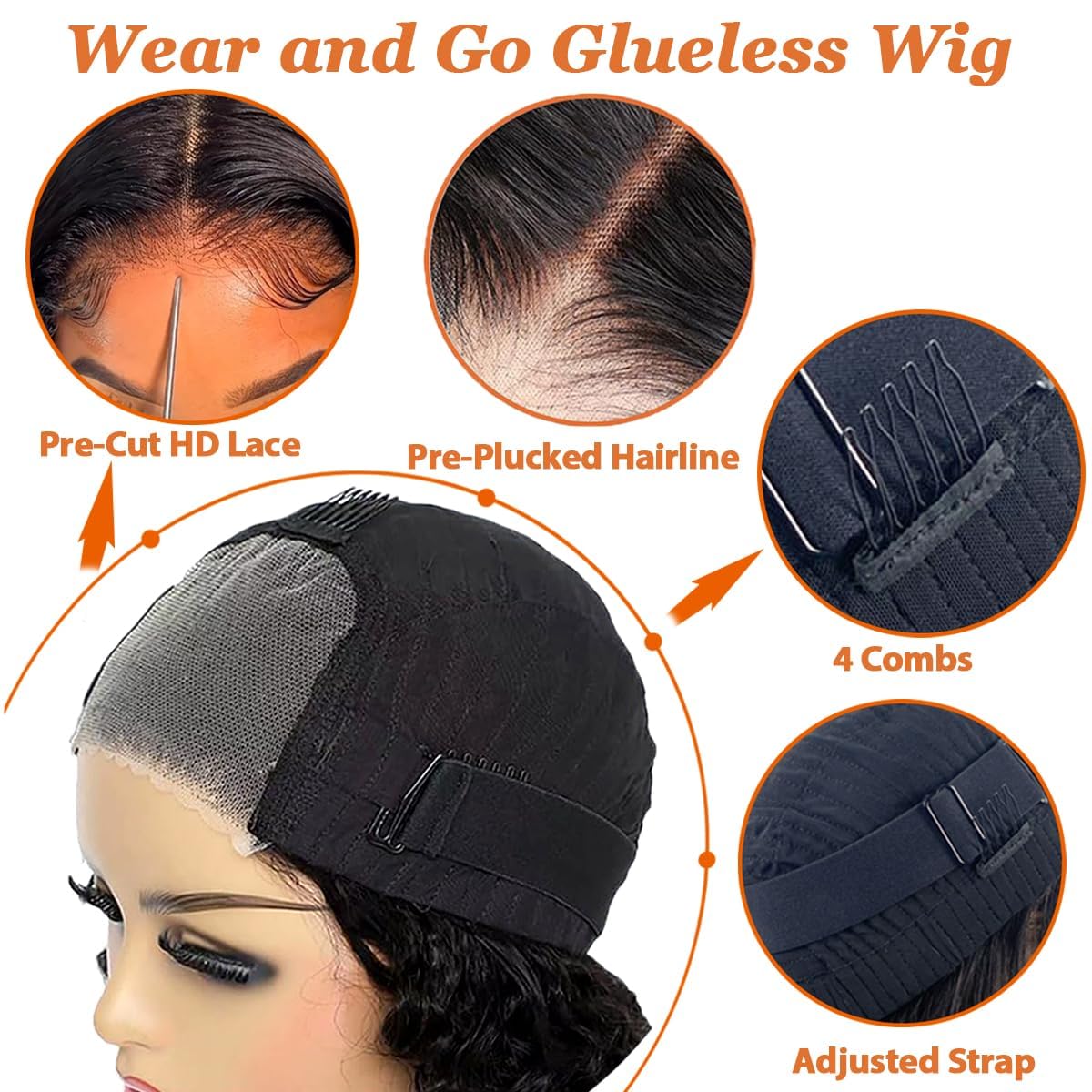Maytune bob wig pre-cut pre-plucked for natural, easy wear