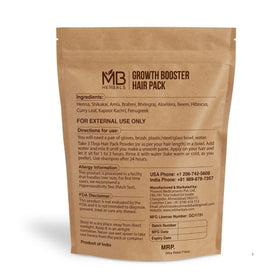 MB Herbals Growth Booster Hair Pack application shows ready-to-use paste for easy hair care