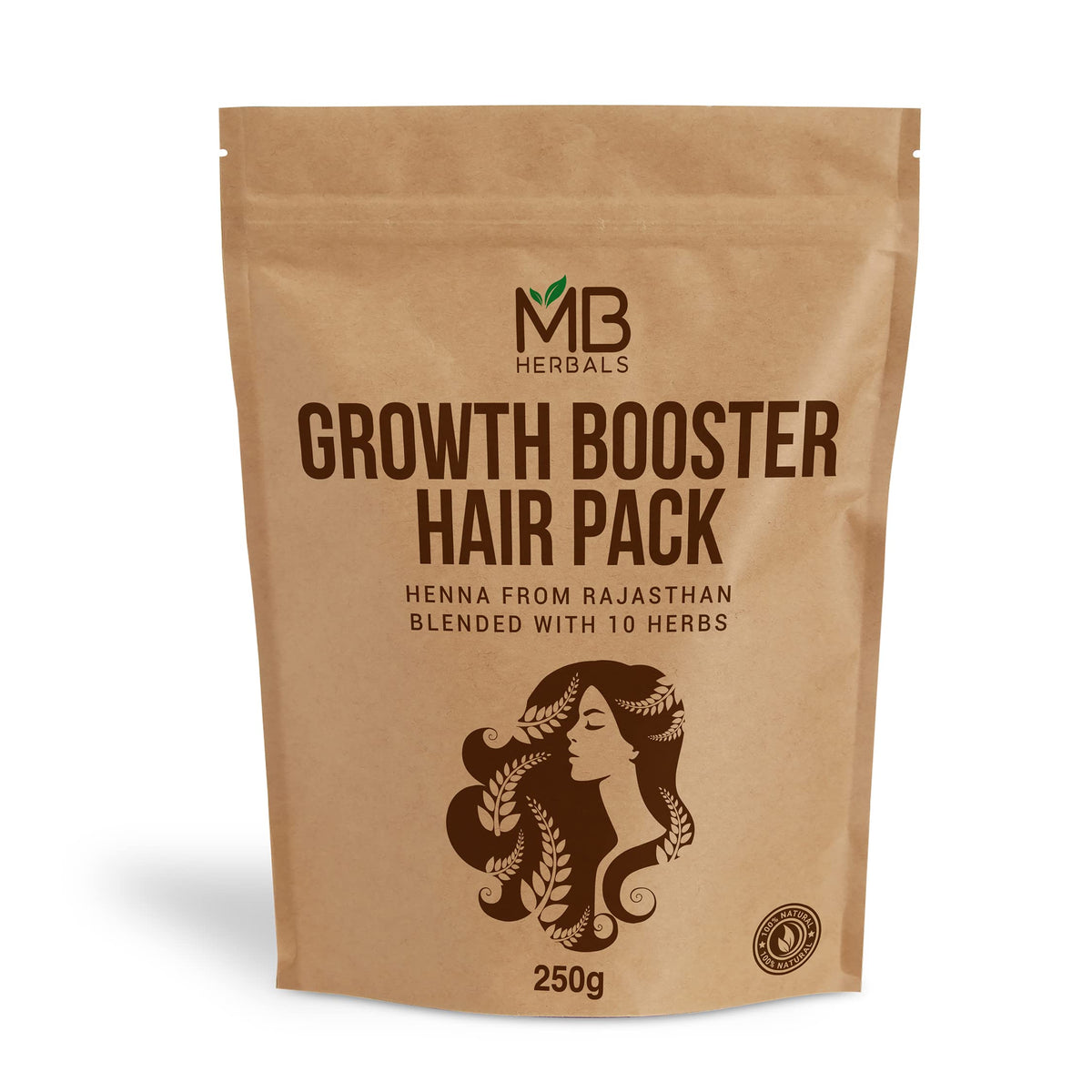 MB Herbals Growth Booster Hair Pack powder-mix nourishes and conditions hair