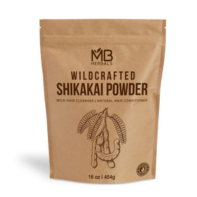 MB Herbals Shikakai powder close-up showing natural hair cleansing and gentle care