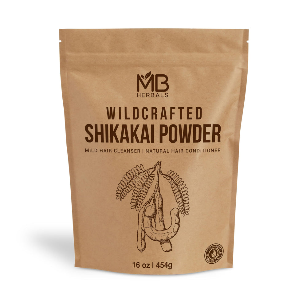 MB Herbals Shikakai powder close-up showing natural hair cleansing and gentle care