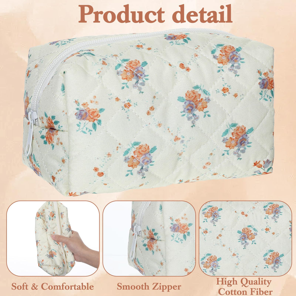 MBAIYO interior with elastic loops and mesh pockets keeps cosmetics organized.
