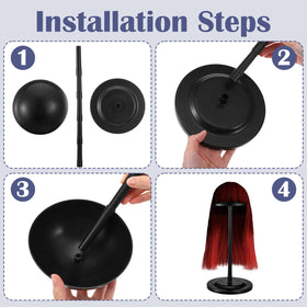 MBAIYO portable wig stand for travel and on-the-go styling