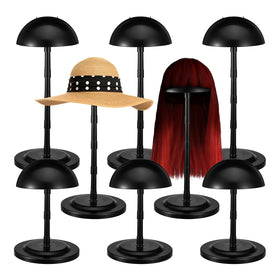 MBAIYO wig stand base stabilizes and displays wigs clearly