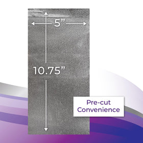 Strong yet flexible aluminum sheet supports versatile shaping for balayage and highlights.
