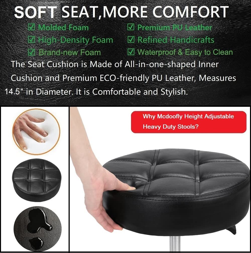 McDooFly aluminum 5-star base provides sturdy, durable support.