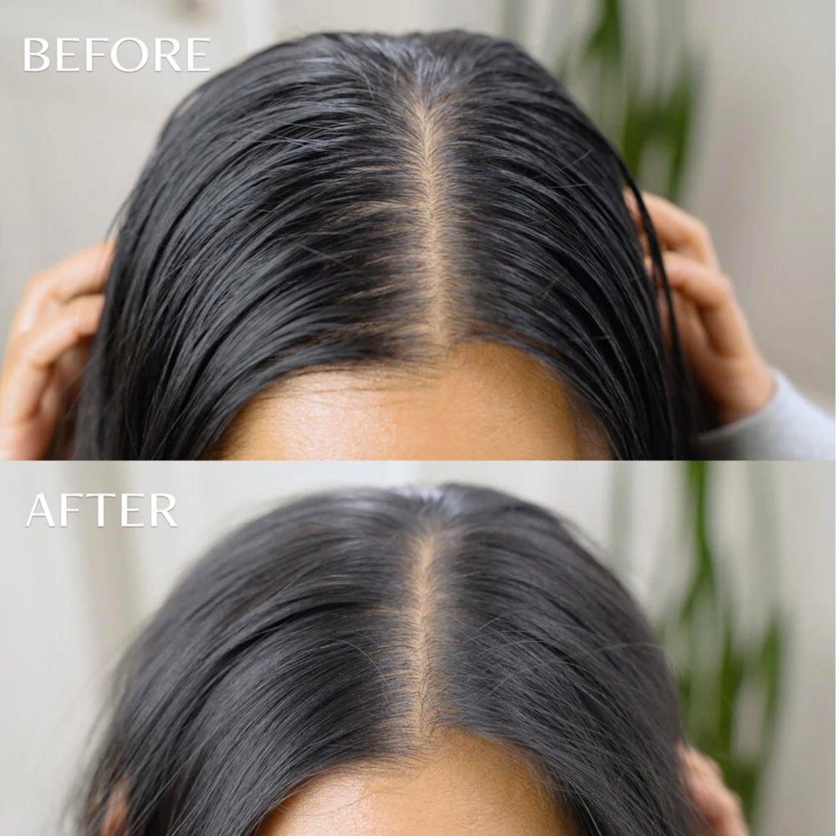 m'chel Day After Brush Dry Shampoo bottle highlights fragrance-free formula for sensitive scalps