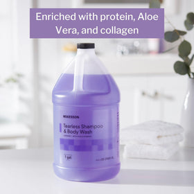 McKesson creamy-lather texture suggests gentle cleansing for sensitive skin.