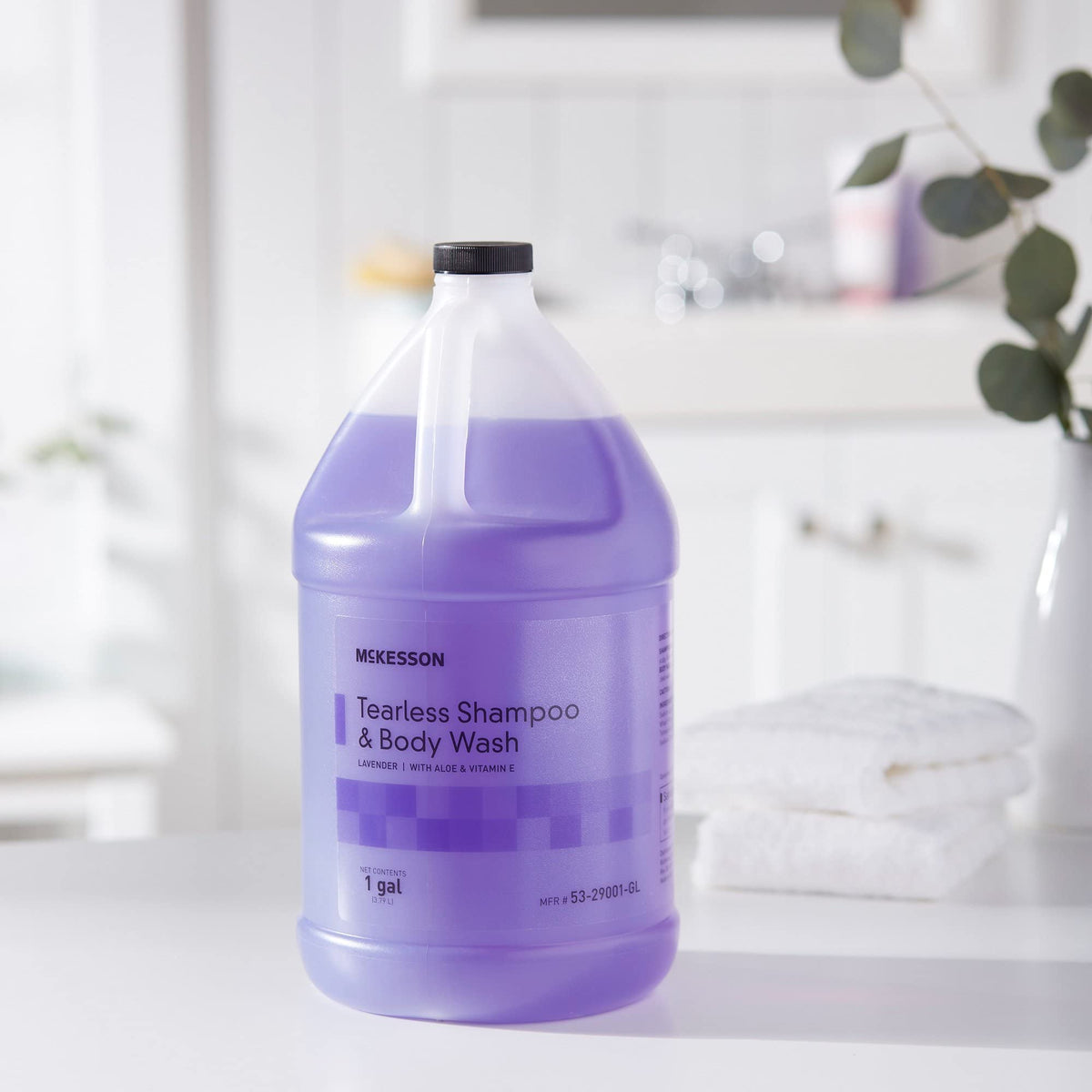 Soft hair after washing appears healthy-looking with McKesson conditioner-infused formula.
