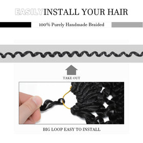 MCNJM Bohemian locs crochet style provides versatile looks for daily or special occasions.