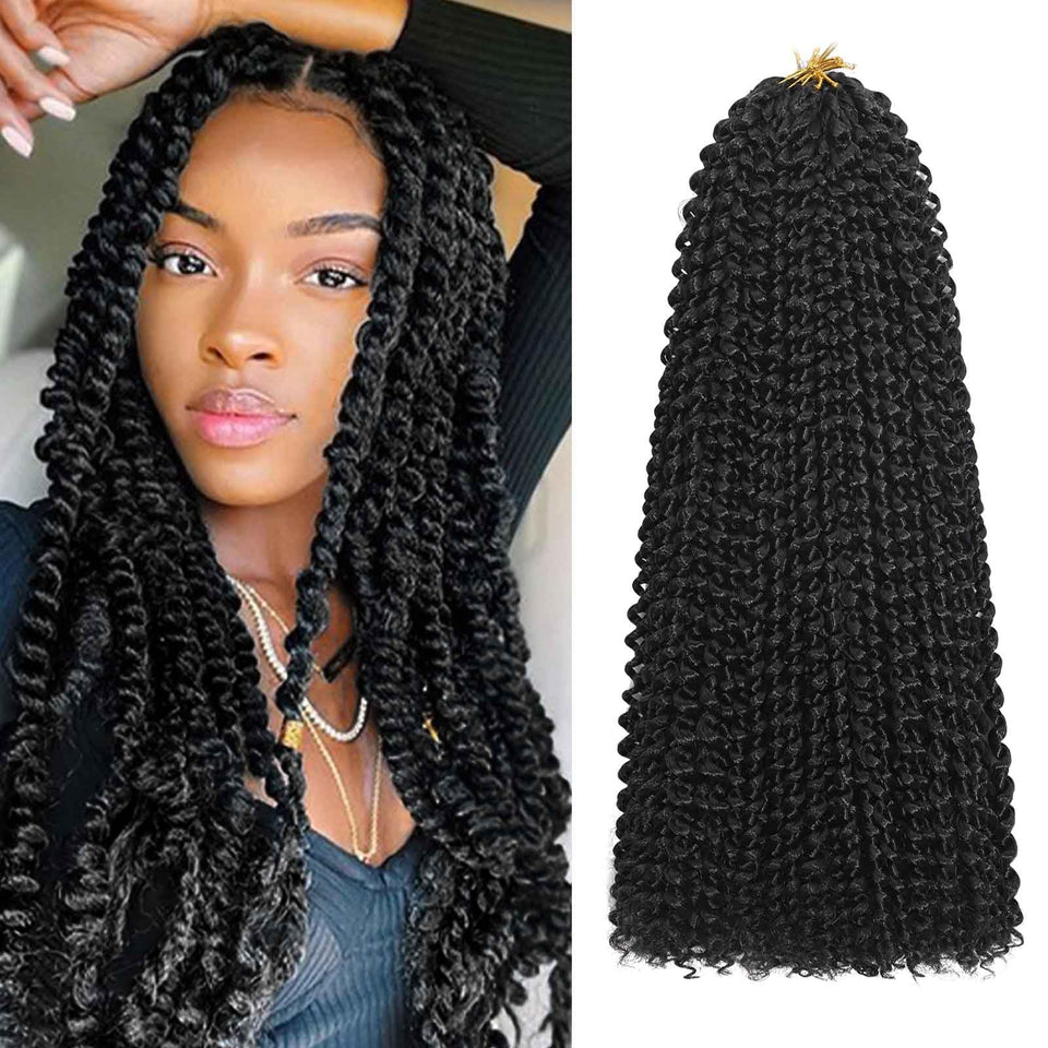 MCNJM Passion Twist 18in pack open, ideal for quick boho braids.