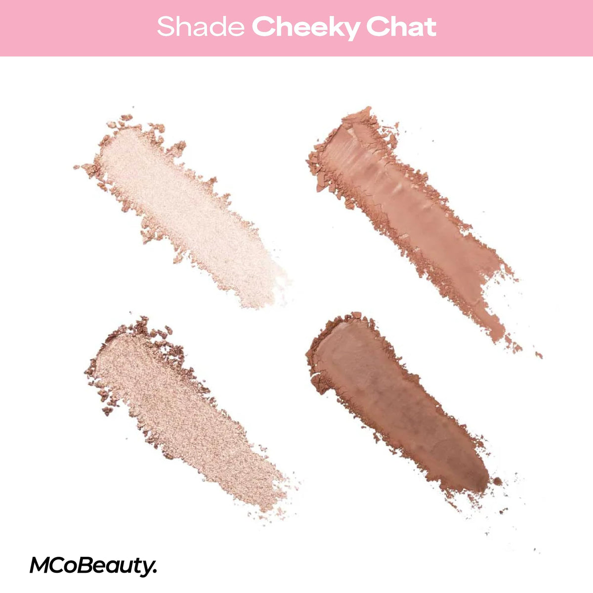 MCoBeauty Cheeky Chat compact with built-in mirror for on the go touch-ups