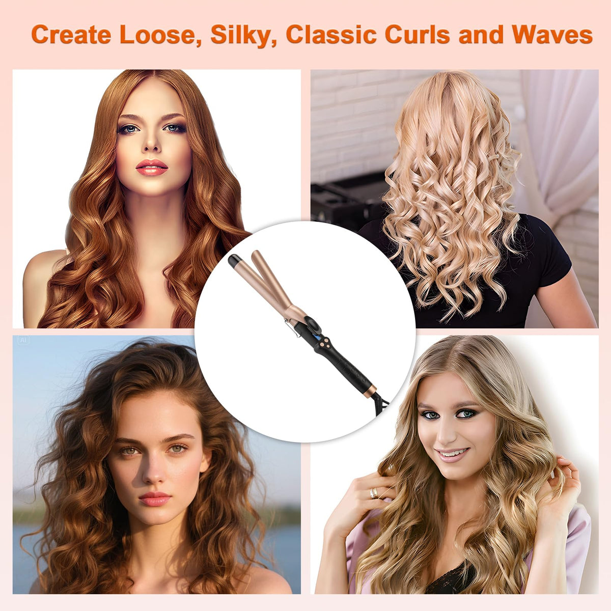 MCODON Curling Iron 1-Inch dual voltage supports travel worldwide.