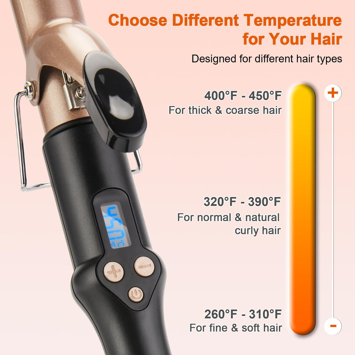 MCODON Curling Iron 1-Inch heat-resistant glove included for protection.