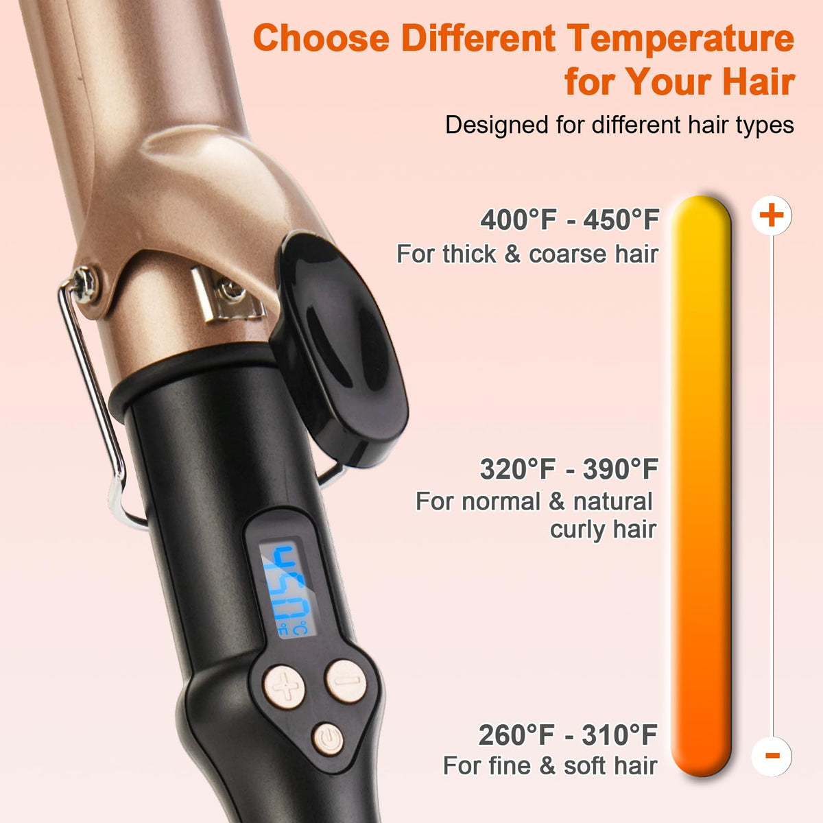 MCODON Curling Iron dual voltage design suitable for travel worldwide.
