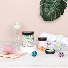 Mcupper 24-pack 8 oz glass jars set for DIY cosmetics and crafts.