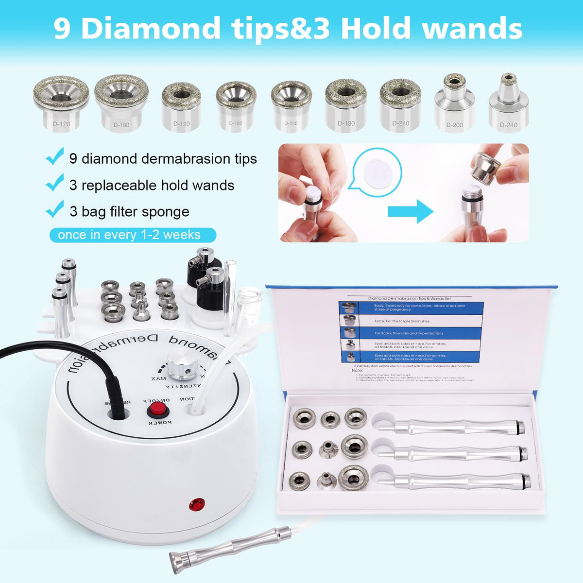mcwdoit professional dermabrasion wand for precise exfoliation