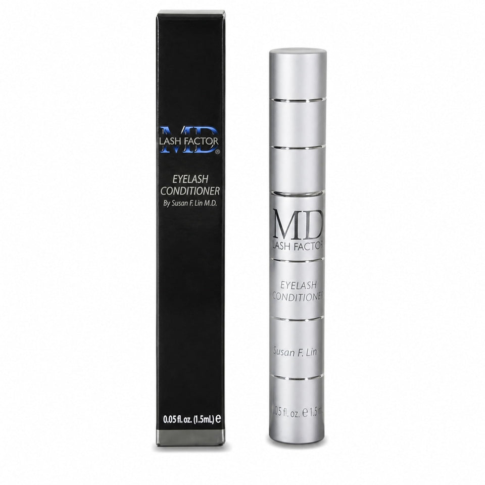 MD Lash Factor trial size application along upper lash line provides precise care.