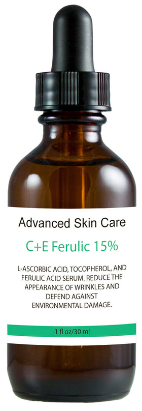 MD3 CE Ferulic Serum label closeup highlighting key ingredients and hydration benefits.