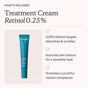 MDacne dermatologist-formulated label highlighting vegan, paraben-free, cruelty-free skincare
