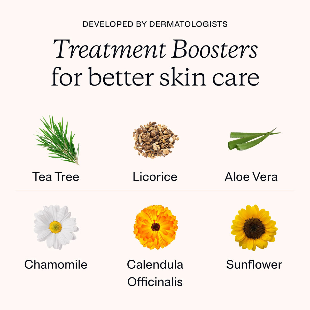 MDacne plant-based formula graphic highlighting gentle acne care