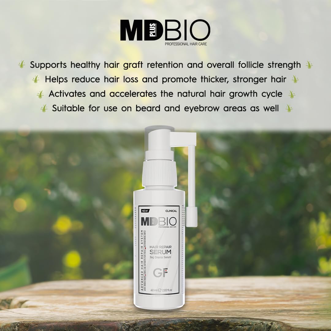 MD Plus Bio Professional Hair Care scalp-application scene for thinning areas