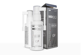 MD Plus Bio Professional Hair Care serum front bottle showing daily scalp care benefits
