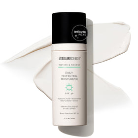 MDSolarSciences Daily Perfecting Moisturizer SPF 30 bottle shown for daily sun protection and hydration