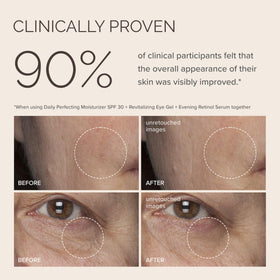 Peptide complex visual suggesting firmer, smoother under-eye skin