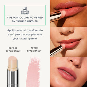 Ingredients with shea butter, avocado oil, and olive oil on lip balm