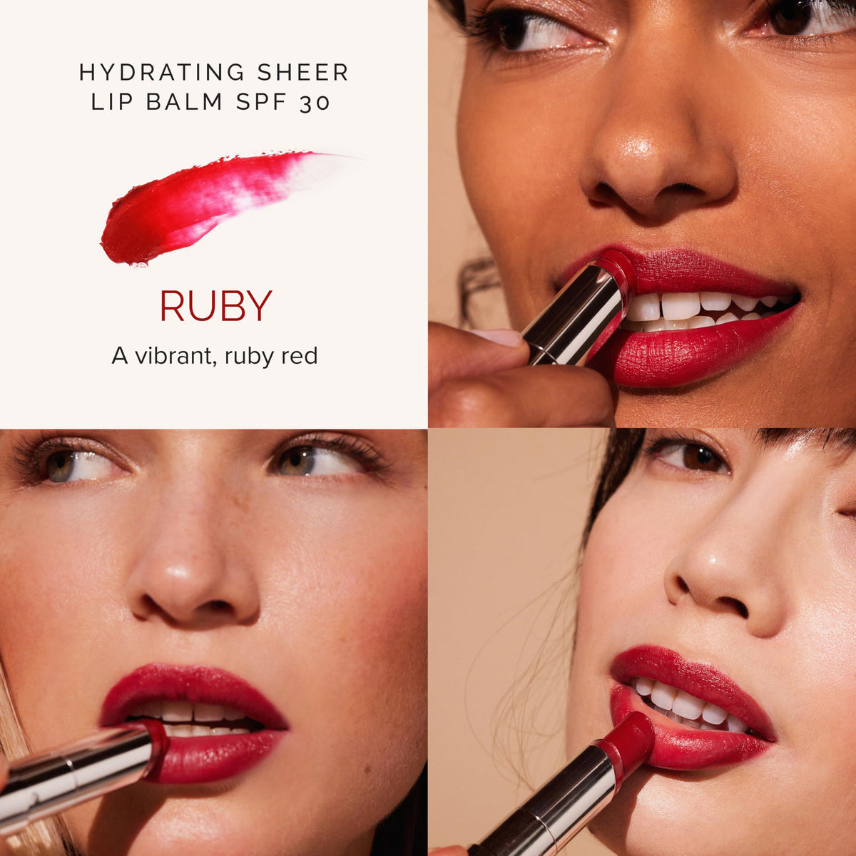 Vegan and gluten-free lip balm supports clean beauty routines.
